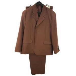 Dino Divinci Men's 2 Piece Suit Solid Brown 54L